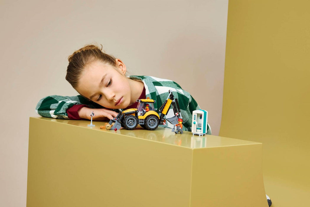 LEGO CITY 60480 Yellow Backhoe Loader