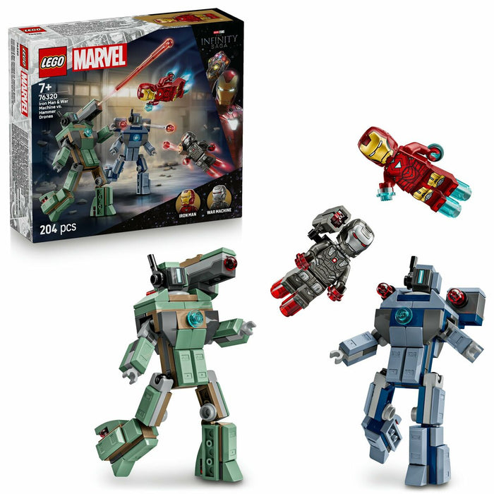 Construction set Lego 76320 Iron Man & War Machine VS Hammer Drones 204 Pieces