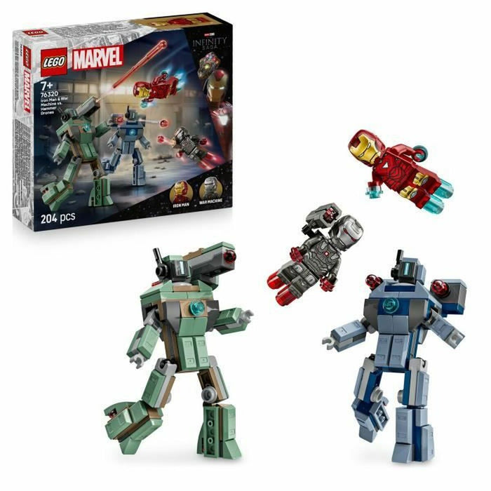Construction set Lego 76320 Iron Man & War Machine VS Hammer Drones 204 Pieces