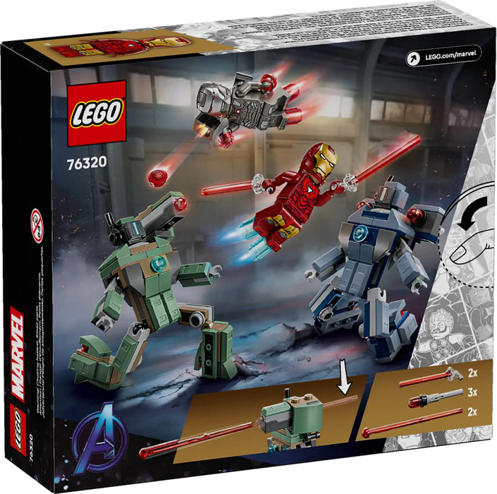 Construction set Lego 76320 Iron Man & War Machine VS Hammer Drones 204 Pieces