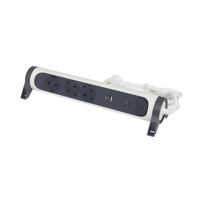 POWER SUPPLY USB A+C PROTECTION LEGRAND 3 JACKS / 1.5M ROTATING 694508
