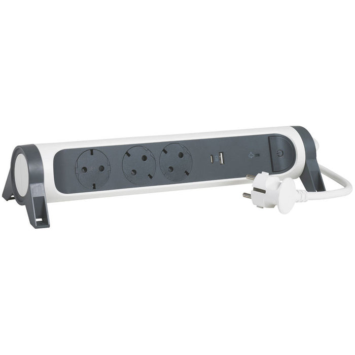 POWER SUPPLY USB A+C PROTECTION LEGRAND 3 JACKS / 1.5M ROTATING 694508