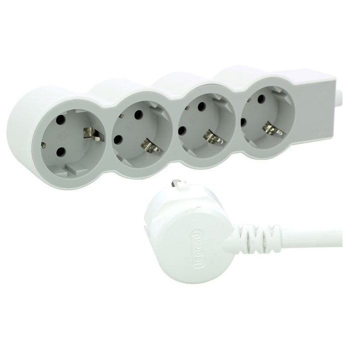 POWER SUPPLY WHITE/LIGHT GRAY LEGRAND 4 SOCKETS / 1.5 M. 694552