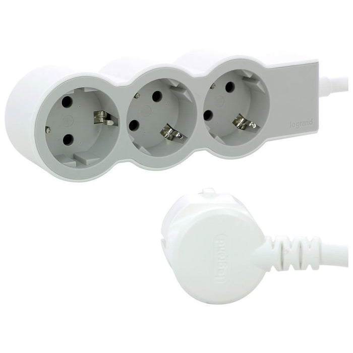 POWER SUPPLY WHITE/LIGHT GRAY LEGRAND 3 SOCKETS / 3 M. 694559