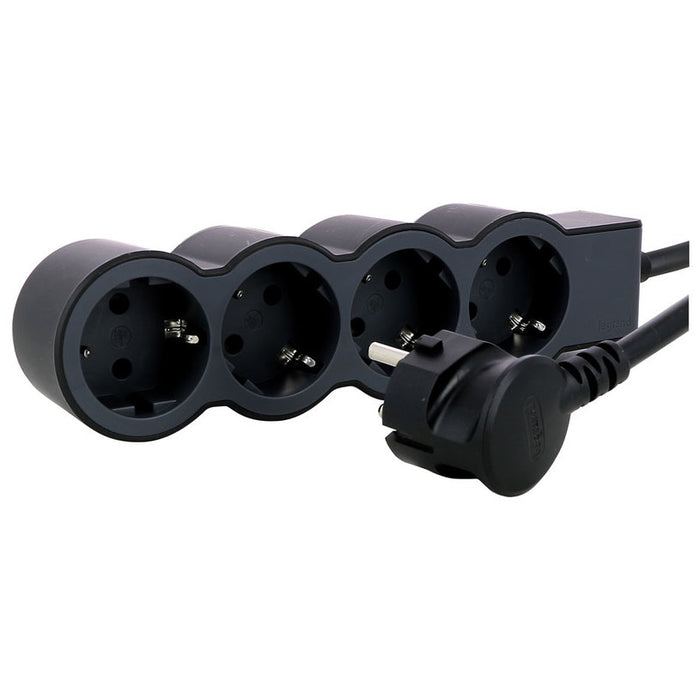 POWER SUPPLY BLACK/DARK GRAY LEGRAND 4 SOCKETS / 3 M. 694562