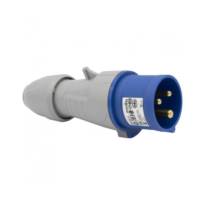 PLUG IP44 2P+E, 16A 220V LEGRAND - GRAY/BLUE