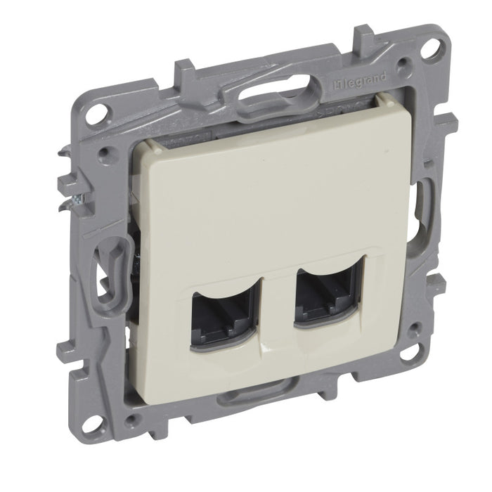 DOUBLE SOCKET 2xRJ45 UTP CATEGORY 6 NILOE LEGRAND - CREAM