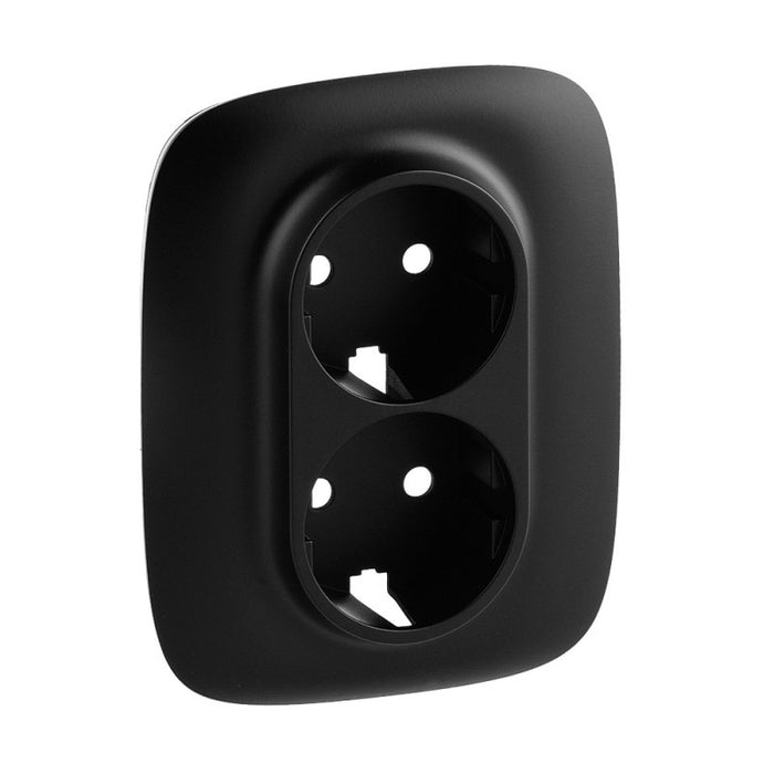 FACE PANEL FOR DOUBLE CONTACT SHUKO VALENA ALLURE LEGRAND - BLACK