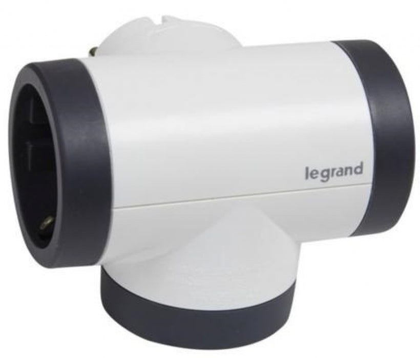 Socket adapter Legrand 694522 schuko 2x white