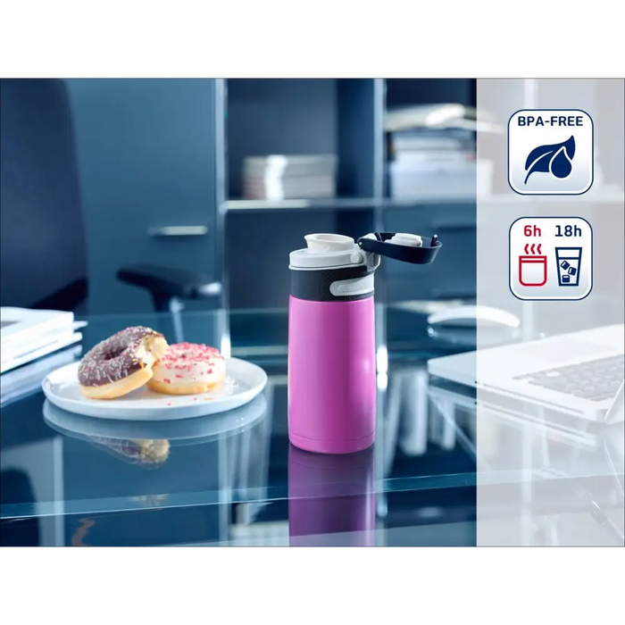 Leifheit Thermal mug Flip 350 ml Purple - Flasks & thermal mugsAGD-TKT<<<Home Appliance - ProductsAGD<<<ActionPL