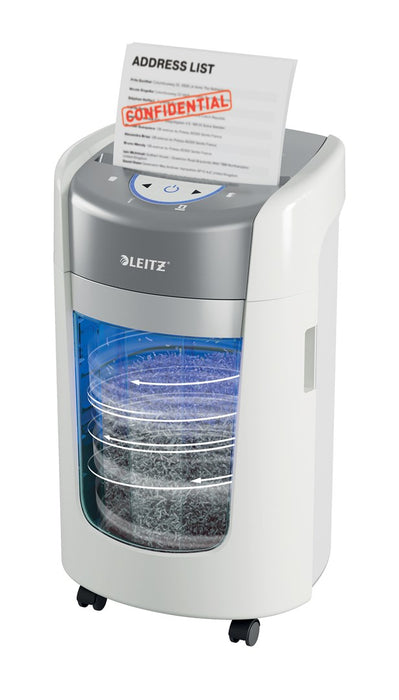 Leitz IQ OptiMax Home Office 225 Micro Cut Paper Shredder Security P5 15L - White