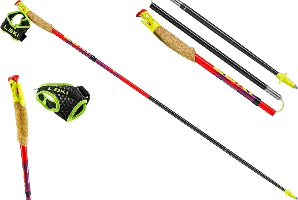LEKI TRL Ultratrail FX One trekking poles, 115 cm, red