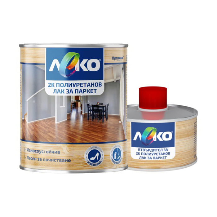 POLYURETHANE 2K LACQUER FOR PARQUET 650 ML LEKO