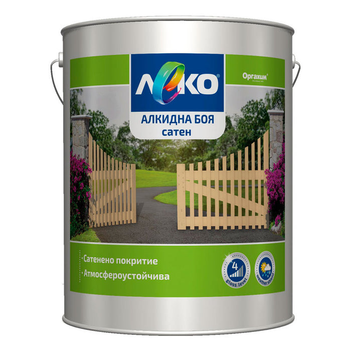 ALKYD PAINT SATIN LIGHT GRAY COLOR 2.5 L LEKO LEKO