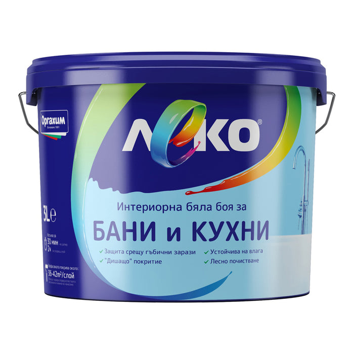 BATHROOM AND KITCHEN PAINT 3 L LEKO