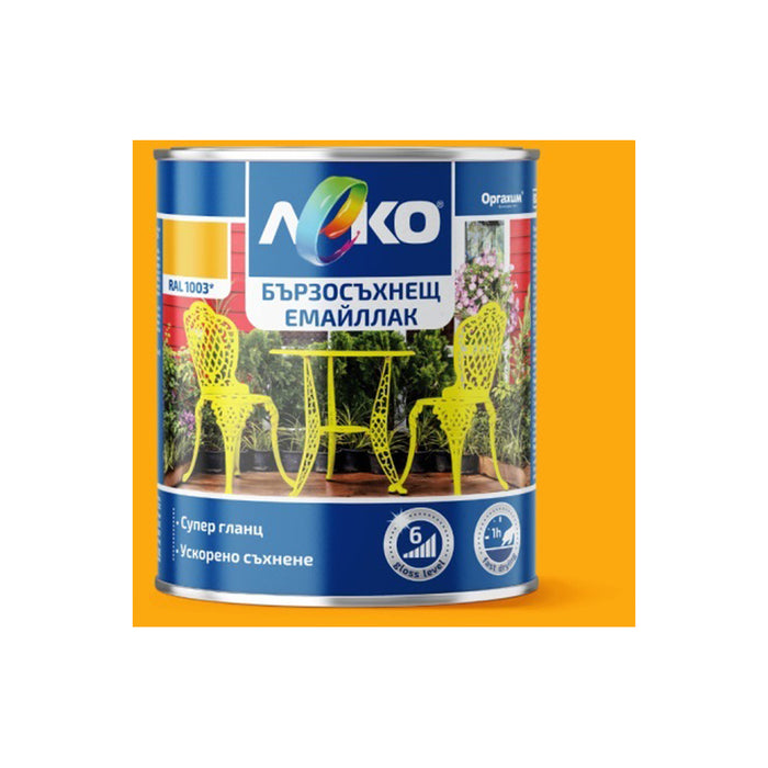 FAST DRYING ENAMEL RAL 1003 2.5 L LEKO