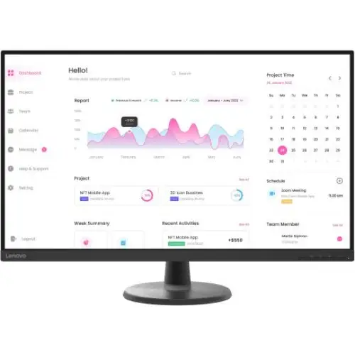 LENOVO D32-45 Monitor 31.5inch VA FHD 60Hz 250cd/m2 4ms HDMI DP Raven Black 3y - Потребителски