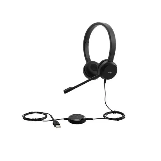 LENOVO Pro Wired Stereo VoIP Headset 3.5mm + USB-A (P) - Докинг станции<<<Опции и Аксесоари<<<Компютри и таблети<<<ALSO