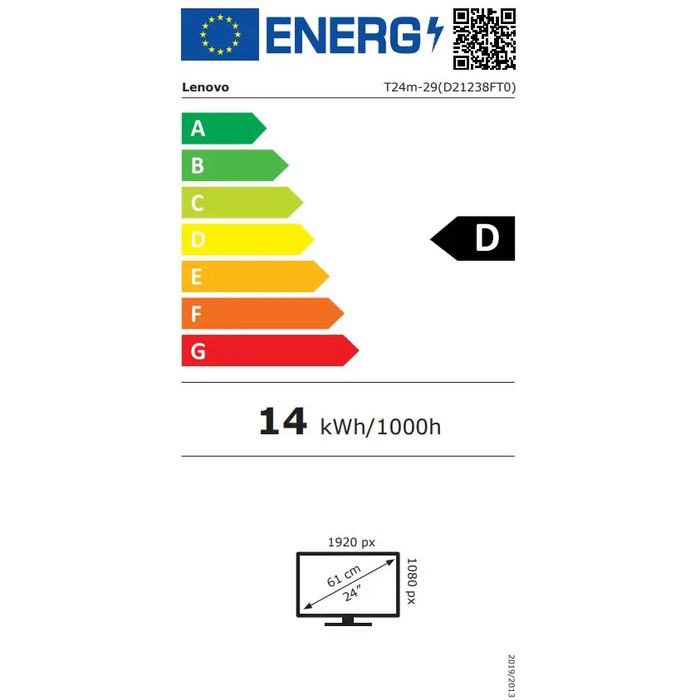 Lenovo ThinkVision T24m-29 23.8’’ IPS AG 16:9 1920x1080 4 ms 250 nits 60Hz 1000:1 Tilt Swivel Pivot Height Adjust Stand