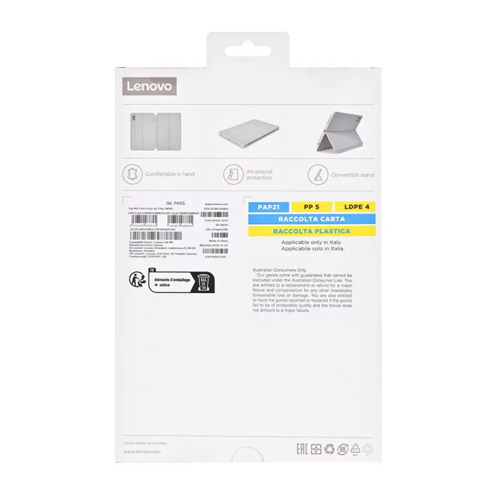 Lenovo ZG38C04869 tablet case 22.9 cm (9’’) Folio Grey - Tablets - Bags casesTAB-TOR<<<TabletsTAB<<<ActionPL