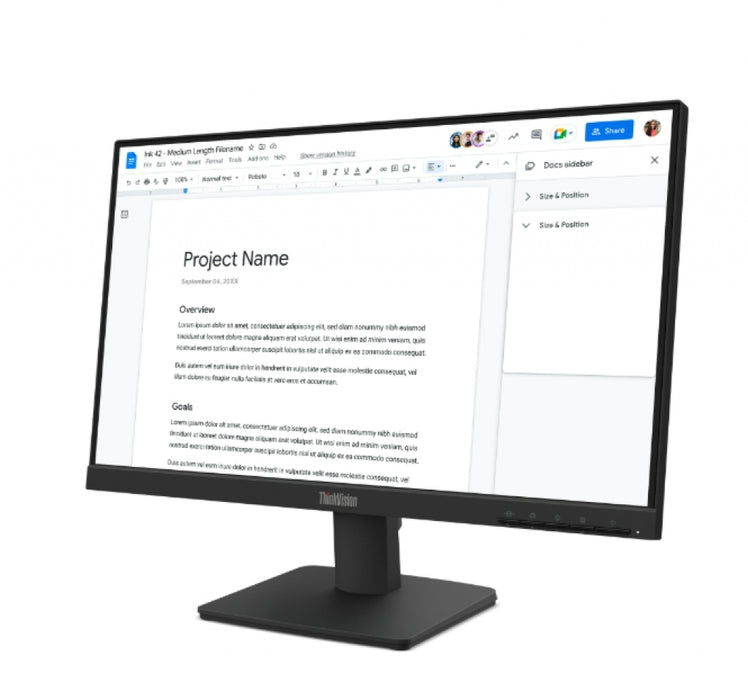 Monitor Lenovo ThinkVision S22-4e 21.5" IPS, WLED, 1920x1080, 16:9, 4ms, 100Hz, 250 cd/m2, 1300:1, H