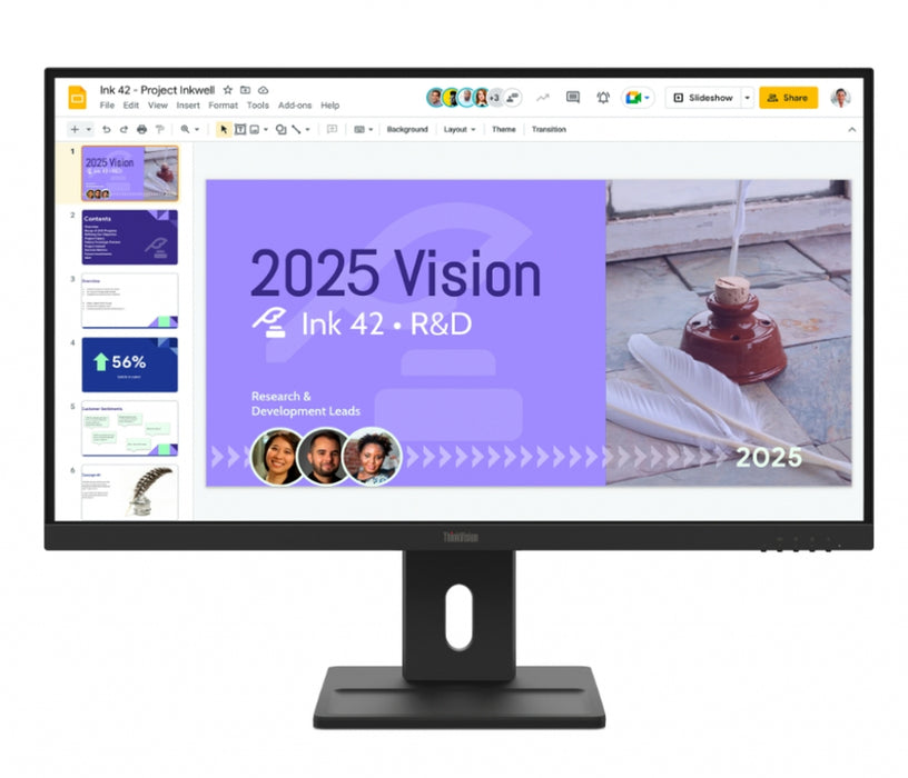 Monitor Lenovo ThinkVision E27Q-40 27" IPS, WLED, 2560x1440, 16:9, 100Hz, 4ms, 350 cd/m2, 1500:1, Sp