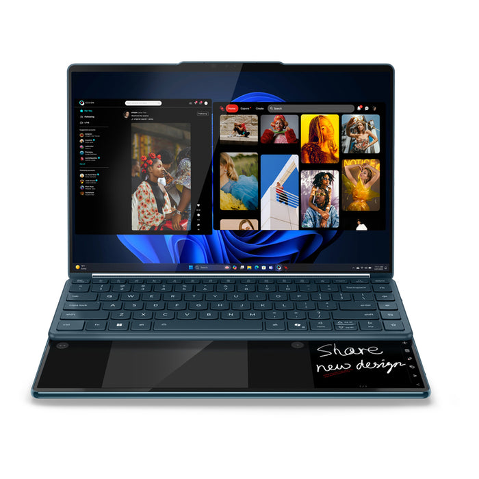 LENOVO Yoga Book 9 Intel Core Ultra 7 255H 14inch 2.8K OLED 500N 120Hz 32GB DDR5x 1TB PCIe W11H Tidal Teal