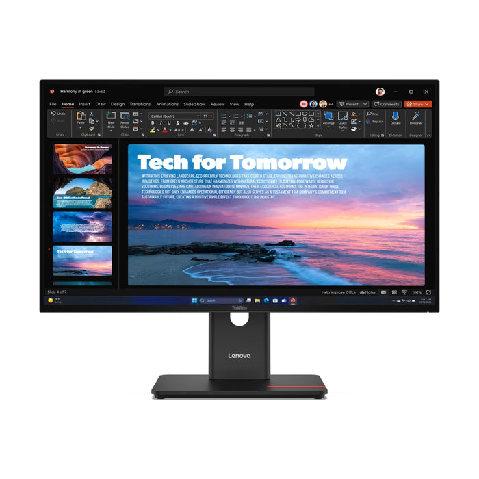 Lenovo ThinkVision T27QD-40 27" IPS, 16:9, 2560x1440, 1500:1, 4/6ms, 120Hz, HDMI, DP, RJ-45, USB, Tilt, Swivel, Pivot, Height Adjust Stand