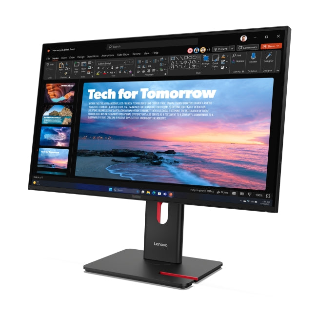 Lenovo ThinkVision T27QD-40 27" IPS, 16:9, 2560x1440, 1500:1, 4/6ms, 120Hz, HDMI, DP, RJ-45, USB, Tilt, Swivel, Pivot, Height Adjust Stand