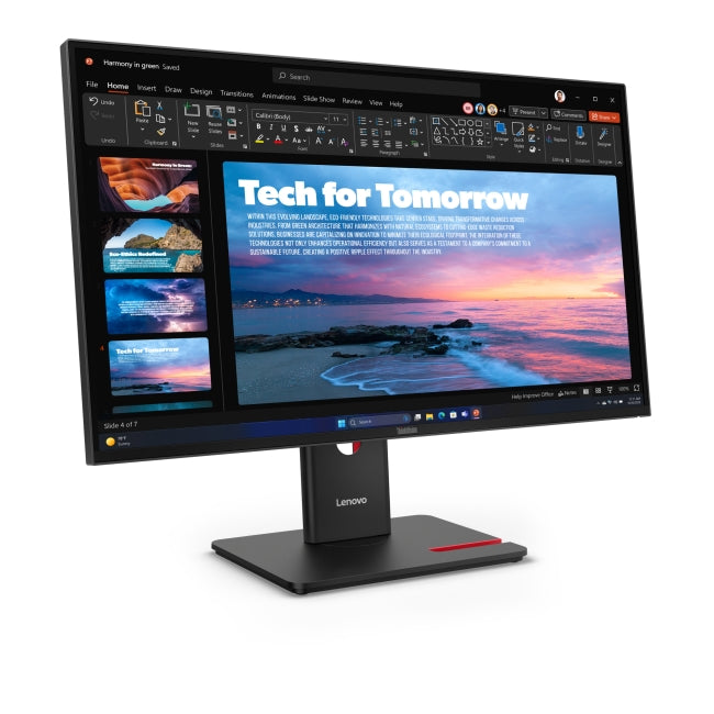 Lenovo ThinkVision T27QD-40 27" IPS, 16:9, 2560x1440, 1500:1, 4/6ms, 120Hz, HDMI, DP, RJ-45, USB, Tilt, Swivel, Pivot, Height Adjust Stand