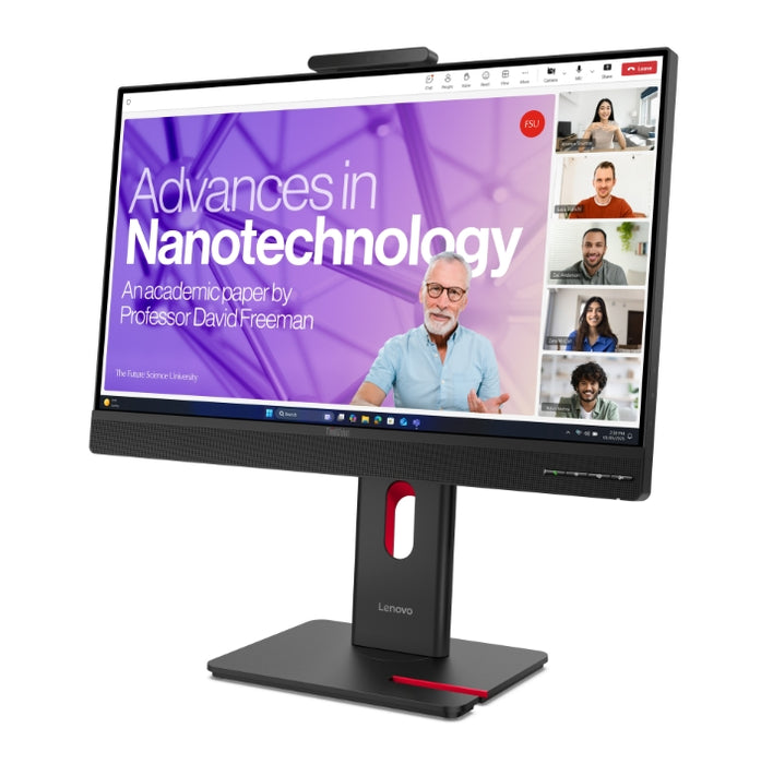 Lenovo ThinkVision T27QD-4v 27", IPS, WLED, 2560x1440, 16:9, 4ms, 48Hz - 120Hz, 350 cd/m2, 1500:1, webcam (5MP, IR+RGB), Microphone, Speakers 5Wx2, HDMI, DP, USB hub, RJ45, Tilt, Swivel, Pivot, Height Adjust Stand