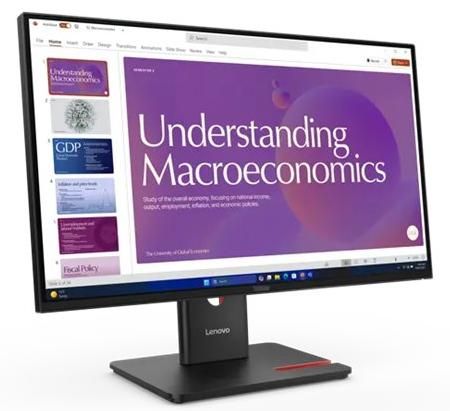 Lenovo ThinkVision T24D-40 23.8" IPS, 16:9, 1920x1080, 1500:1, 4/6ms, 120Hz, HDMI, DP, RJ-45, USB, Tilt, Swivel, Pivot, Height Adjust Stand