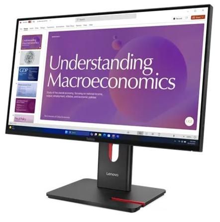 Lenovo ThinkVision T24D-40 23.8" IPS, 16:9, 1920x1080, 1500:1, 4/6ms, 120Hz, HDMI, DP, RJ-45, USB, Tilt, Swivel, Pivot, Height Adjust Stand