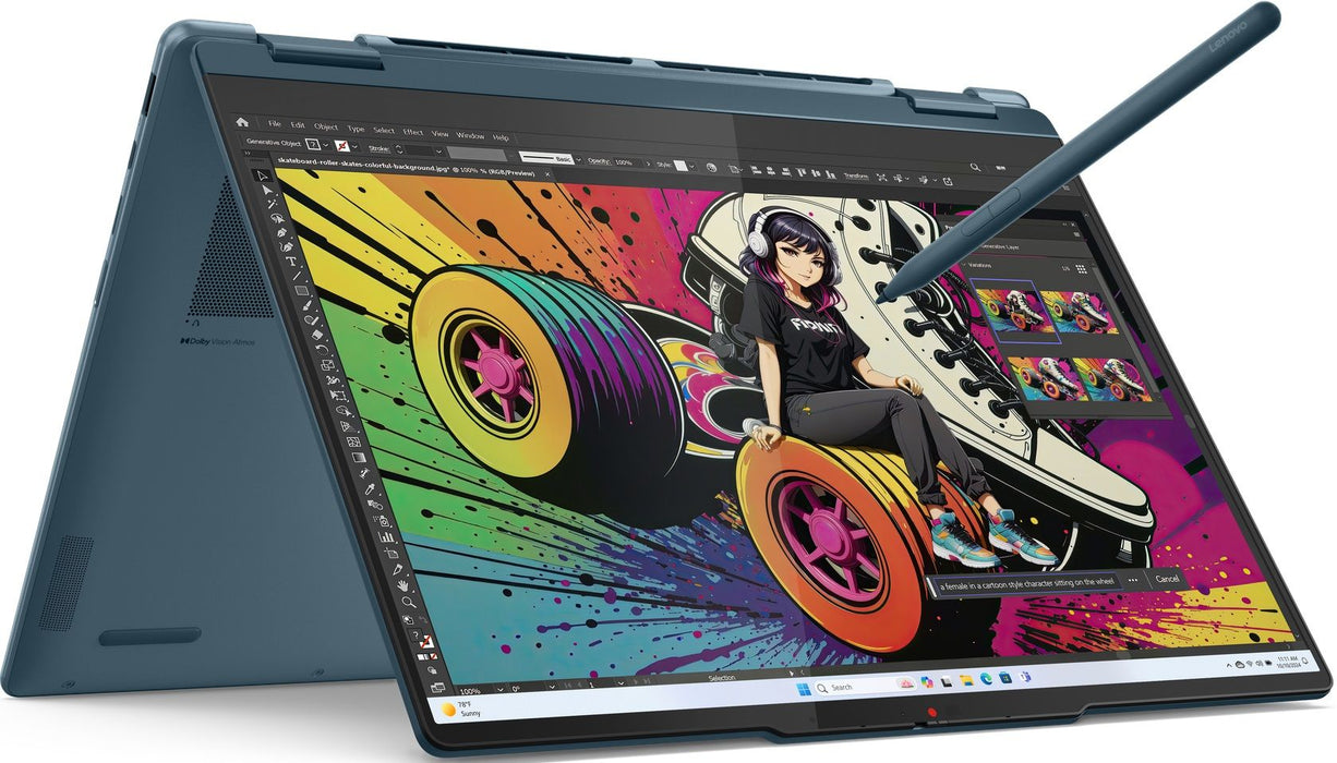 LENOVO Yoga 7 2-in-1 AMD Ryzen AI 7 350 14inch 2.8K OLED 500N 120Hz Touch 32GB DDR5 1TB PCIe W11H Tidal Teal