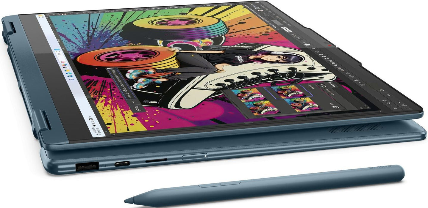 LENOVO Yoga 7 2-in-1 AMD Ryzen AI 7 350 14inch 2.8K OLED 500N 120Hz Touch 32GB DDR5 1TB PCIe W11H Tidal Teal