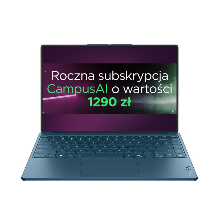 Lenovo Yoga Slim 9 14ILL10 Intel Core Ultra 7 258V Laptop 35.6 cm (14") Touchscreen WQUXGA 32 GB LPDDR5x-SDRAM 1 TB SSD Wi-Fi 7 (802.11be) Windows 11 Home Teal