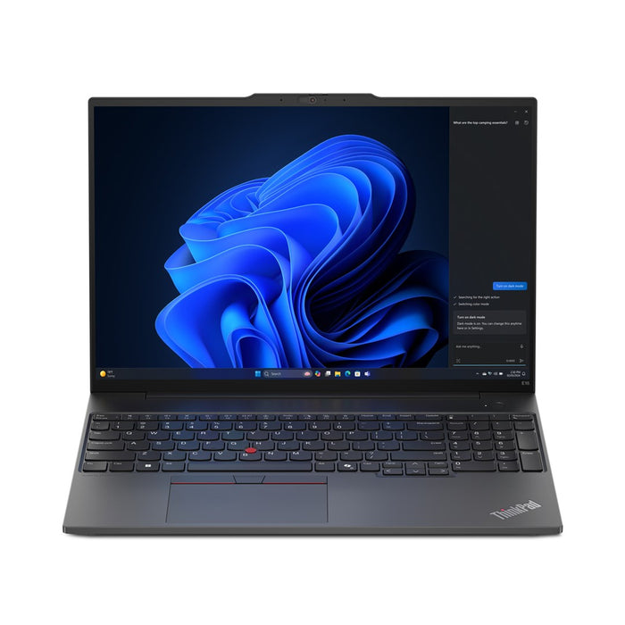 Lenovo ThinkPad E16 Gen 2 (AMD) AMD Ryzen™ 5 7535U Laptop 40.6 cm (16") WUXGA 8 GB DDR5-SDRAM 256 GB SSD Wi-Fi 6E (802.11ax) Windows 11 Pro English Black New Repack/Repacked