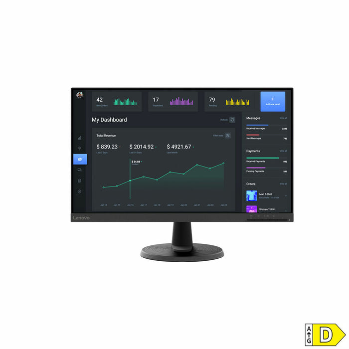 LENOVO D24-40 23.8inch 16:9 1920x1080 75Hz 3000:1 3M:1 250cd/m2 4ms 1xHDMI 1xVGA NTSC