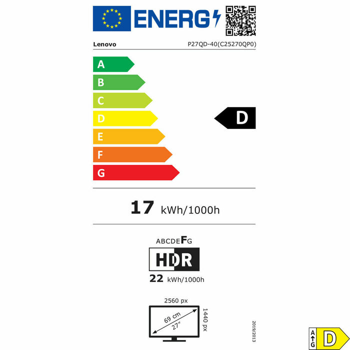 Gaming Monitor Lenovo 64B3GAT2EU 27" Wide Quad HD