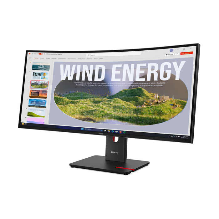 LENOVO ThinkVision T34WD-40 34inch WLED 21:9 3440x1440 300 cd/m2 4ms 3M:1 1xUSB-C 1xHDMI 1xDP 3000:1 120Hz 99sRGB black 3Y