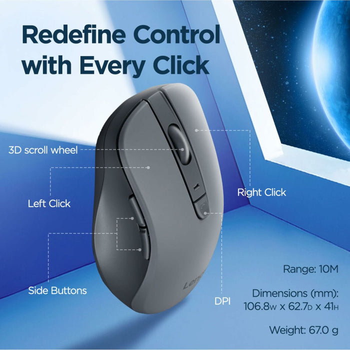 Mouse Lenovo GY51Q65621 Red Grey 1200 DPI
