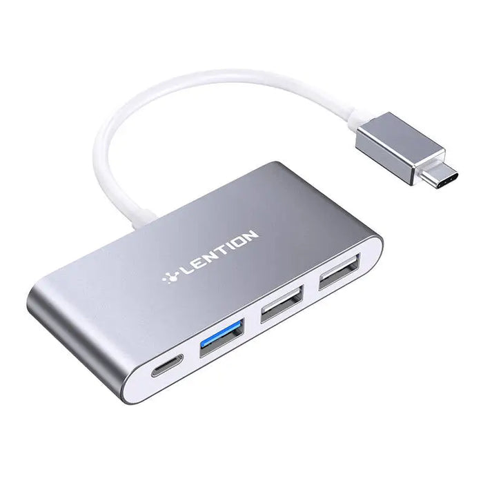Lention 4in1 Hub USB-C to USB 3.0 + 2x USB 2.0 + USB-C (gray) - Hubs<<<IT Accessories<<<InnproXML
