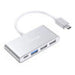 Lention 4in1 Hub USB-C to USB 3.0 + 2x USB 2.0 + USB-C (silver) - Hubs<<<IT Accessories<<<InnproXML
