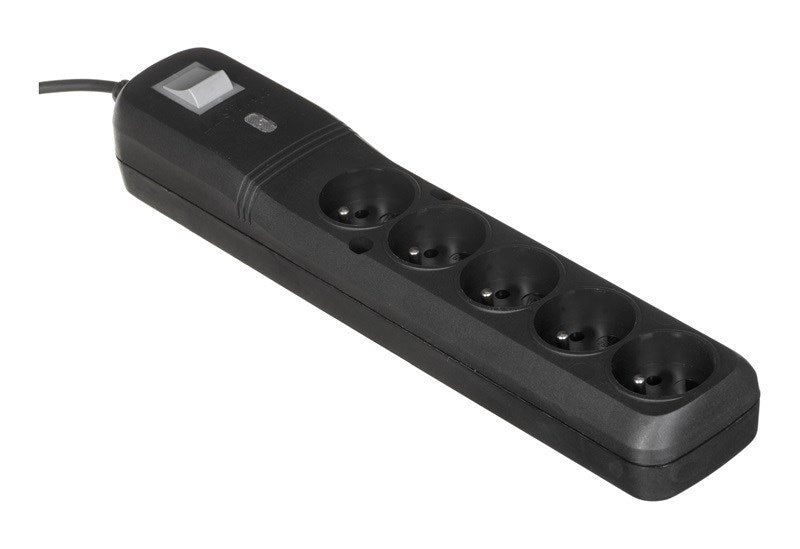 LESTAR LV530W 2,5M surge protector Black, Grey 5 AC outlet(s) 2.5 m