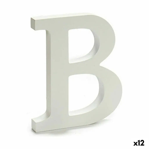 Letter Pincello B White 1,8 x 21 x 17 cm (12 Units) - Декорация и Осветление<<<Дом Градина<<<BigBuy&&&Други артикули за