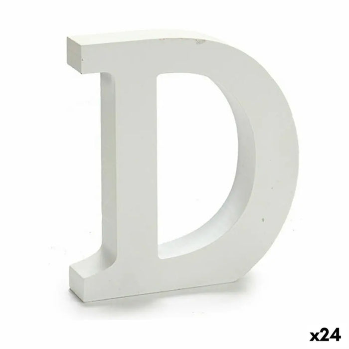 Letter Pincello D White 2 x 16 x 14,5 cm (24 Units) - Декорация и Осветление<<<Дом Градина<<<BigBuy&&&Други артикули за