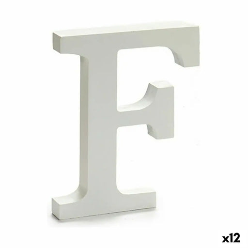 Letter Pincello F White 1,8 x 21 x 17 cm (12 Units) - Декорация и Осветление<<<Дом Градина<<<BigBuy&&&Други артикули за