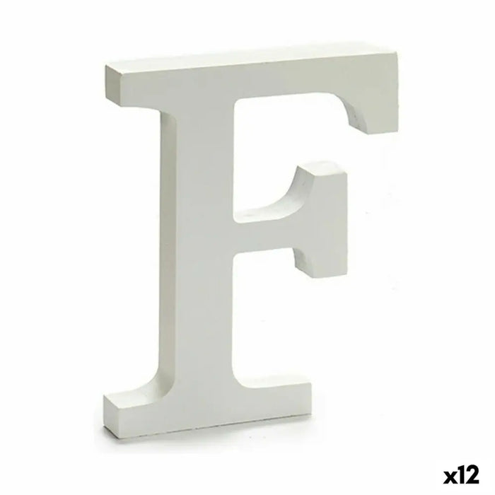 Letter Pincello F White 1,8 x 21 x 17 cm (12 Units) - Декорация и Осветление<<<Дом Градина<<<BigBuy&&&Други артикули за