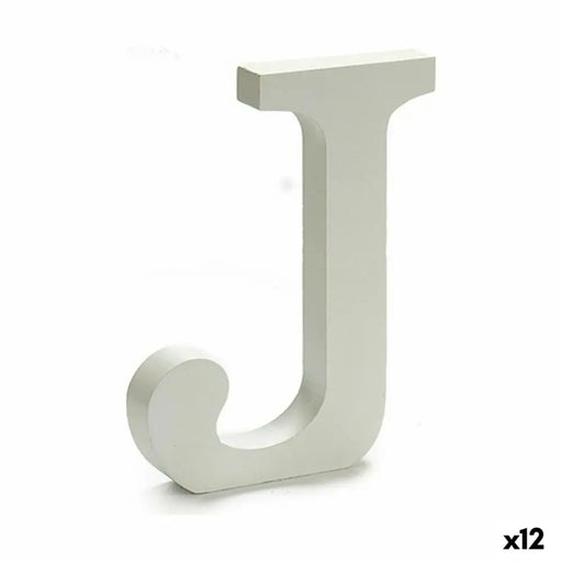 Letter Pincello J White 1,8 x 21 x 17 cm (12 Units) - Декорация и Осветление<<<Дом Градина<<<BigBuy&&&Други артикули за