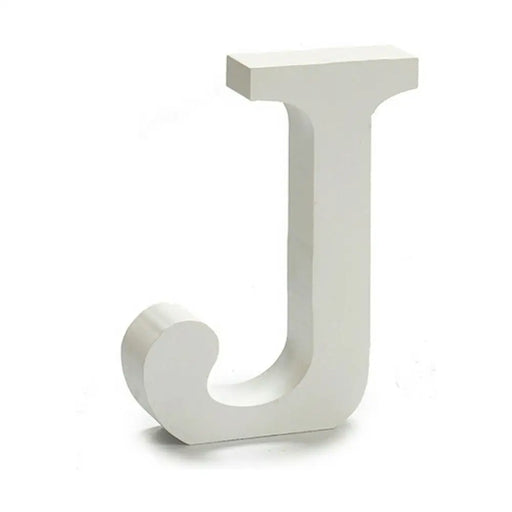 Letter Pincello J White Wood 2 x 11 cm 2 x 16 x 14,5 cm (24 Units) - Декорация и Осветление<<<Дом